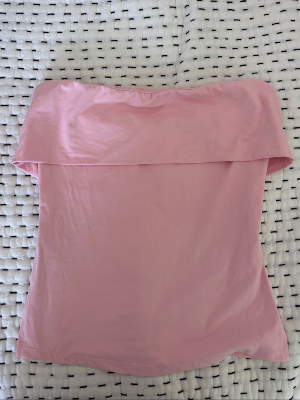 Off-Shoulder Pink Blouse - Women's Strapless Top